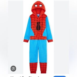 Kids Spider Man Fleece Onesie 🕷 zipper bum size 10